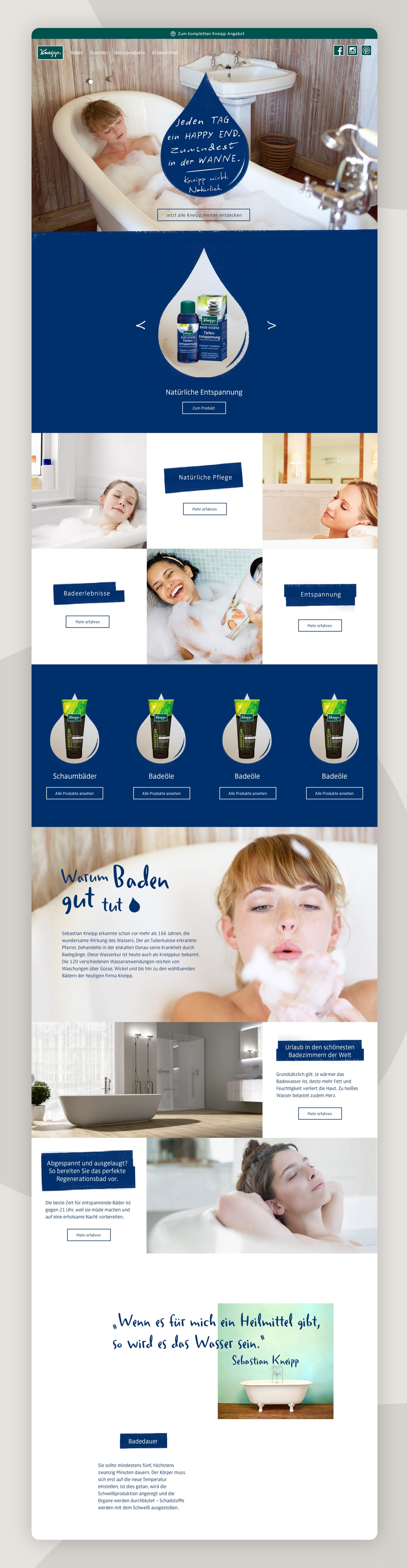 Kneipp landingpage.